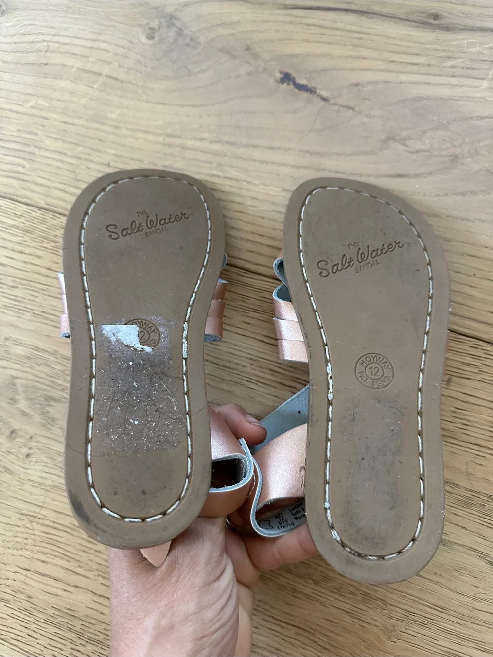 SALT-WATER  The Retro Waterproof Leather Sandals | Pink Gold 12 Brand new